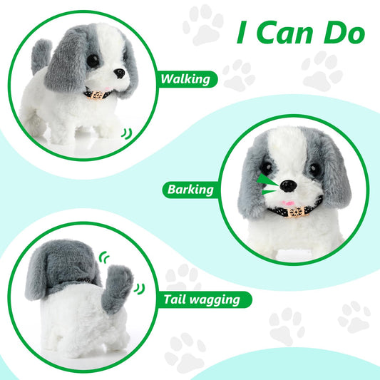 WorWoder plush puppy tail wagging demo for engaging toddler entertainment