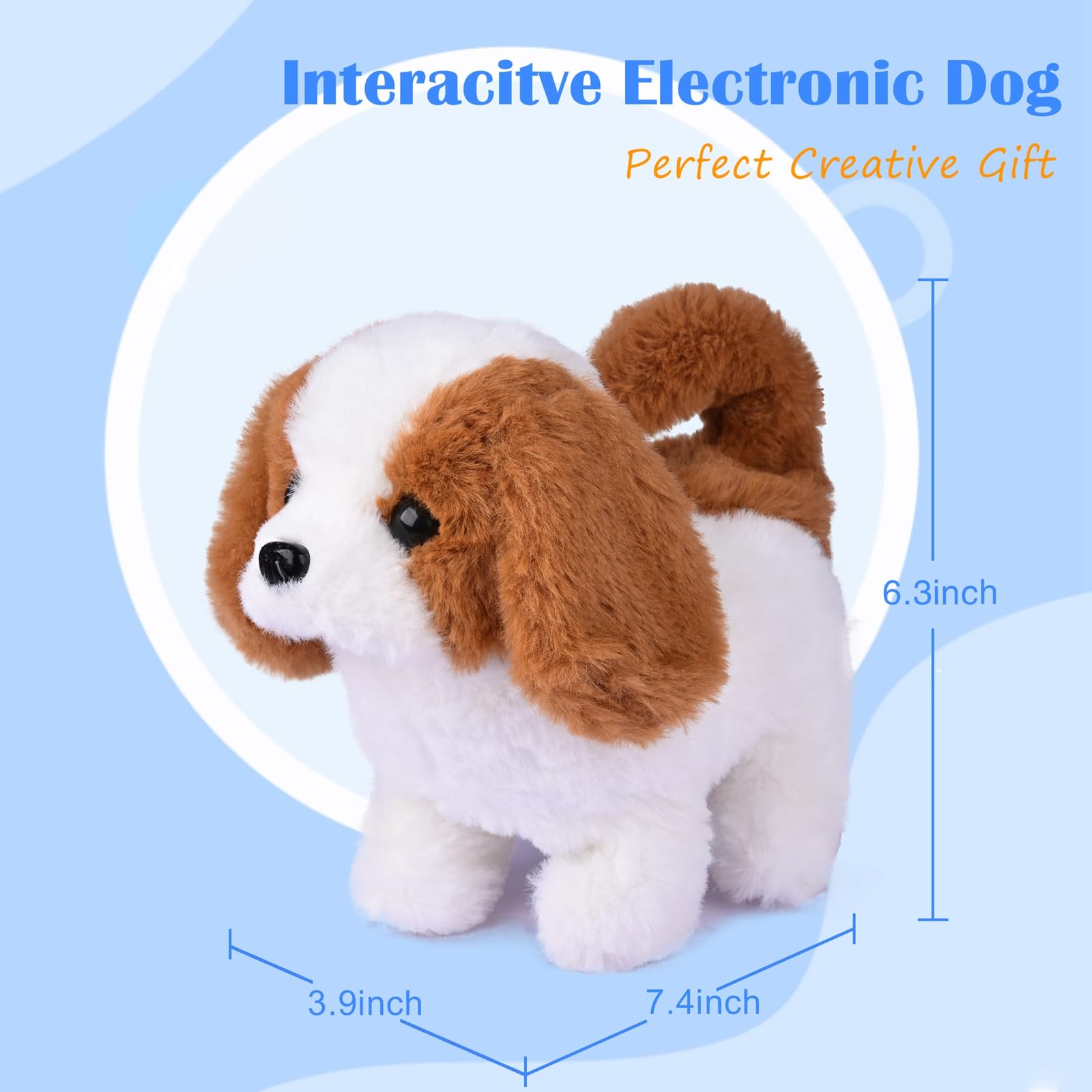 WorWoder Plush Saint Bernard toy barking action for interactive fun.