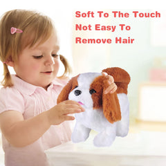 WorWoder Plush Saint Bernard toy head-tap-activated response sparks curiosity.