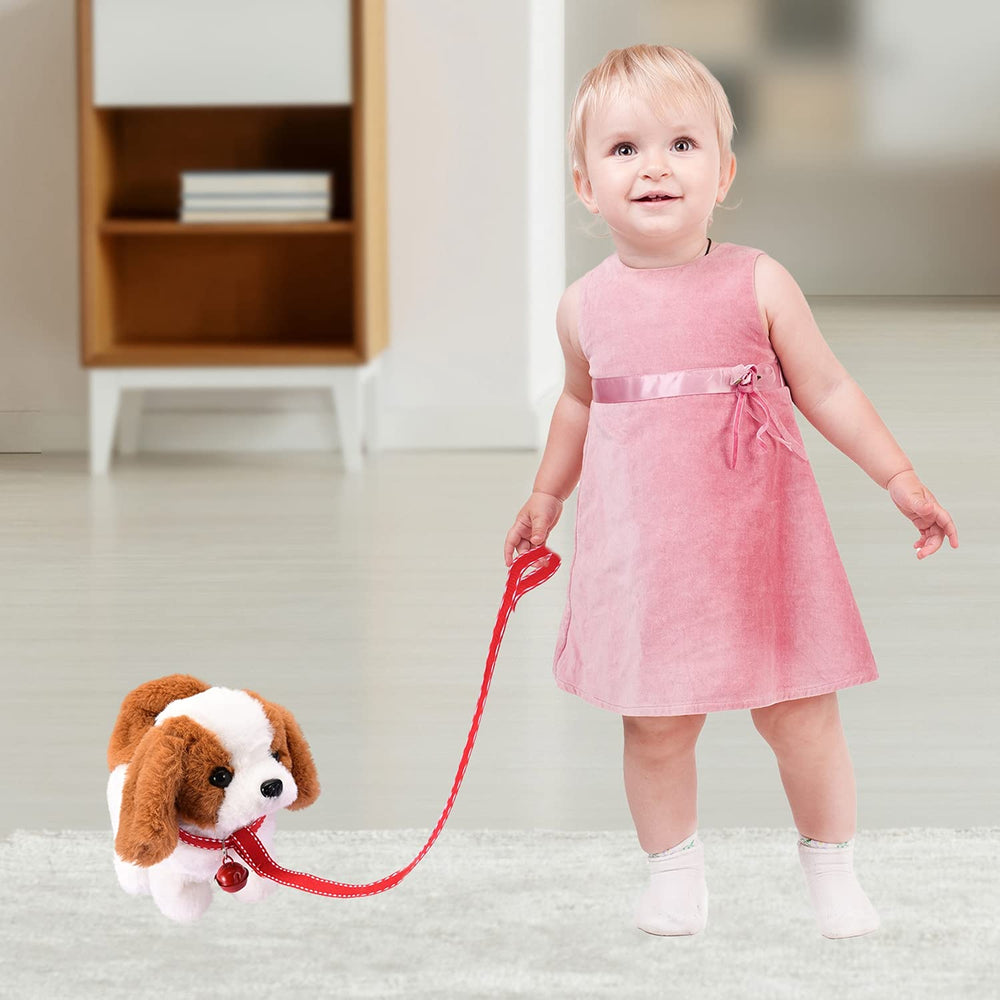 WorWoder Plush Saint Bernard toy on carpet suits indoor play.