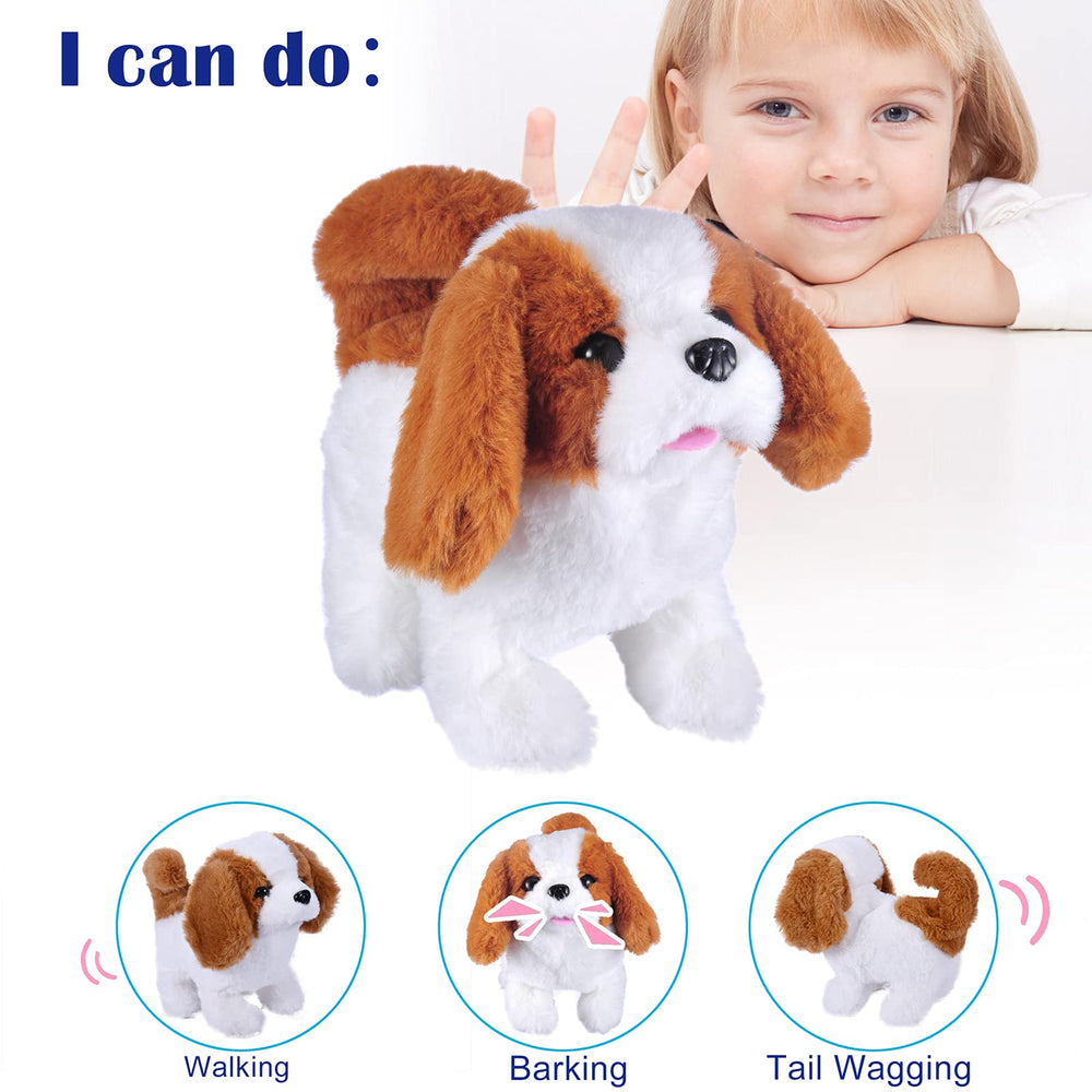 WorWoder Plush Saint Bernard toy tail-wagging boosts playful exploration.