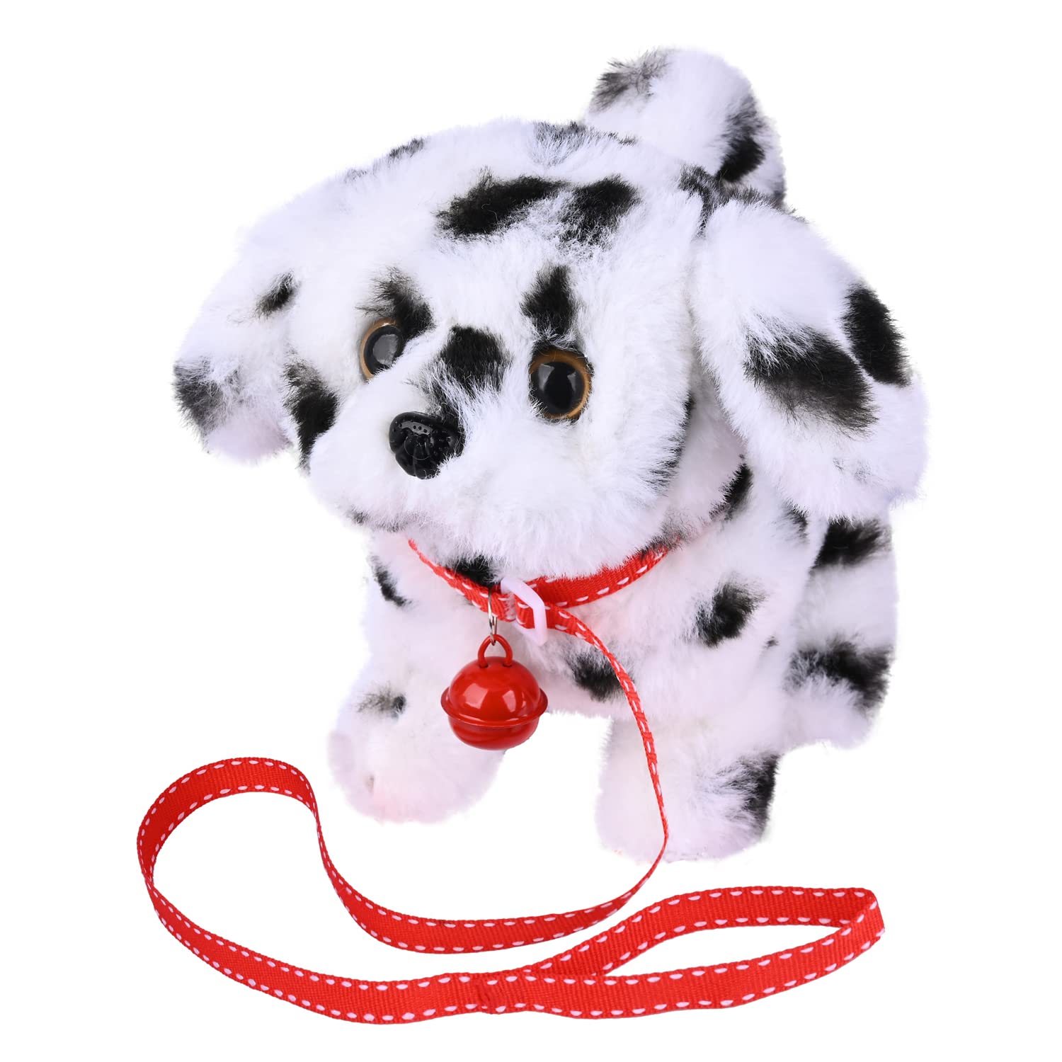 WorWoder plush teddy puppy walks across carpet for kid-friendly play.