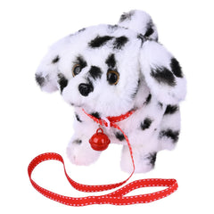 WorWoder plush teddy puppy walks across carpet for kid-friendly play.