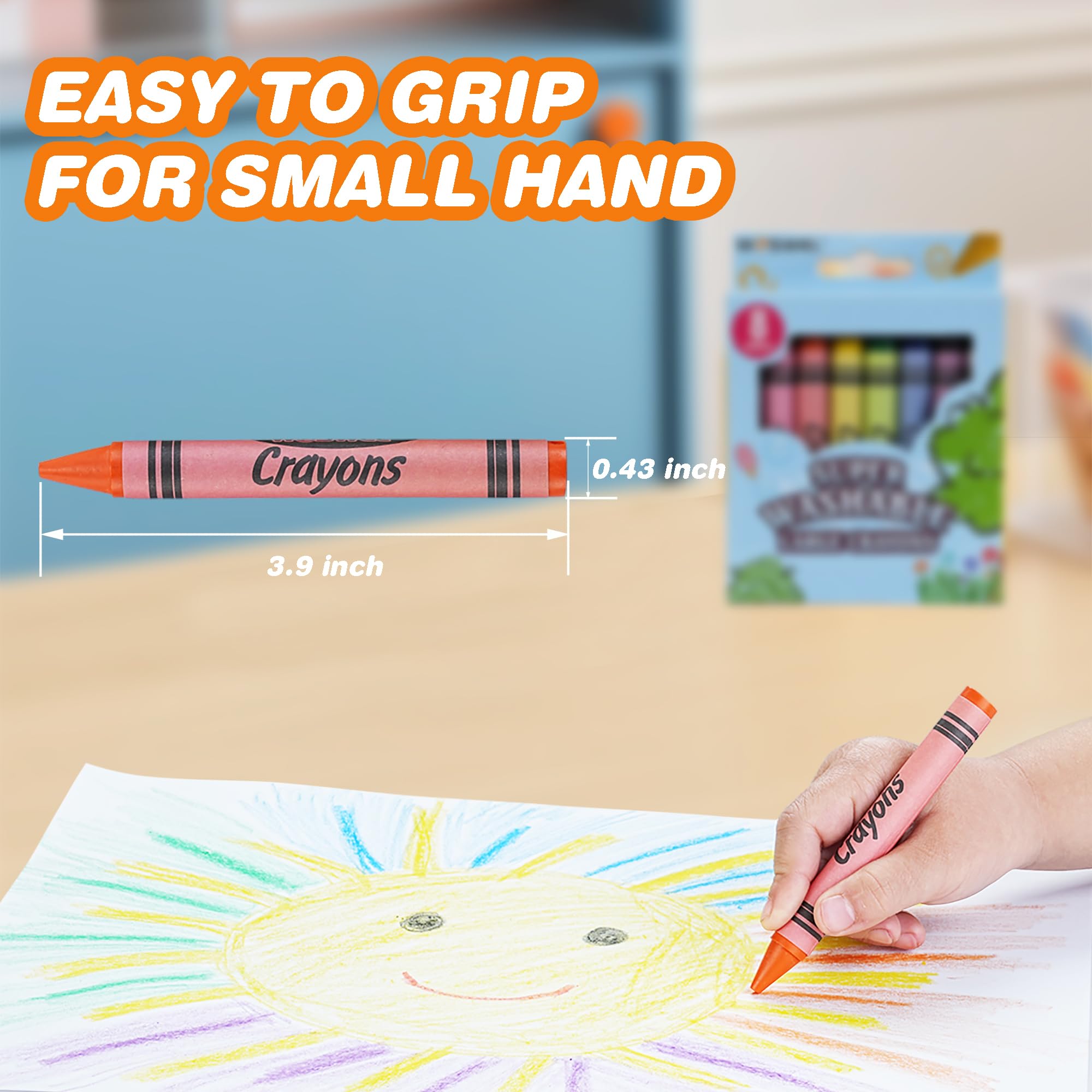 WOSWEL easy-grip crayons promote confident scribbling for toddlers