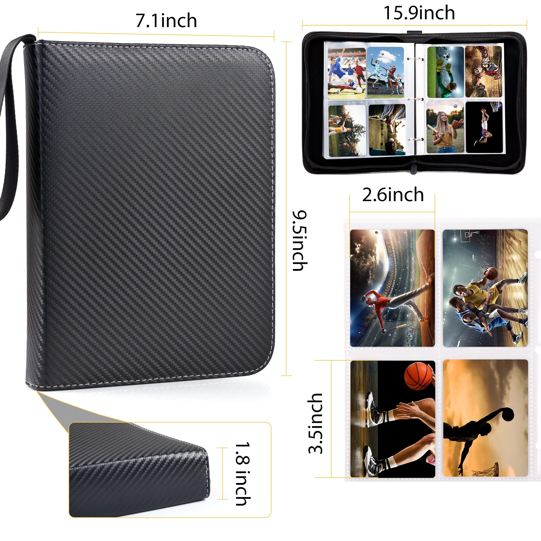WOT I binder includes 50 removable sleeves for flexible organization.