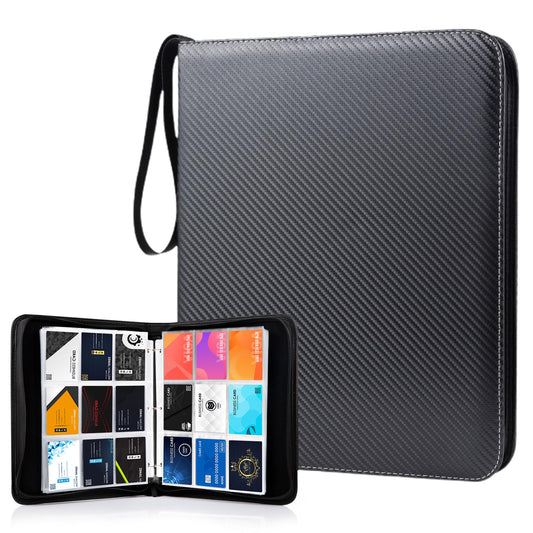 WOT I trading card binder front view with durable PU exterior and refined texture
