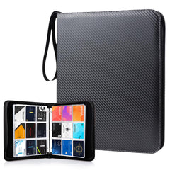 WOT I trading card binder front view with durable PU exterior and refined texture