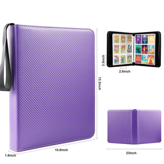 WOT I purple binder side angle highlighting portable design for on-the-go storage