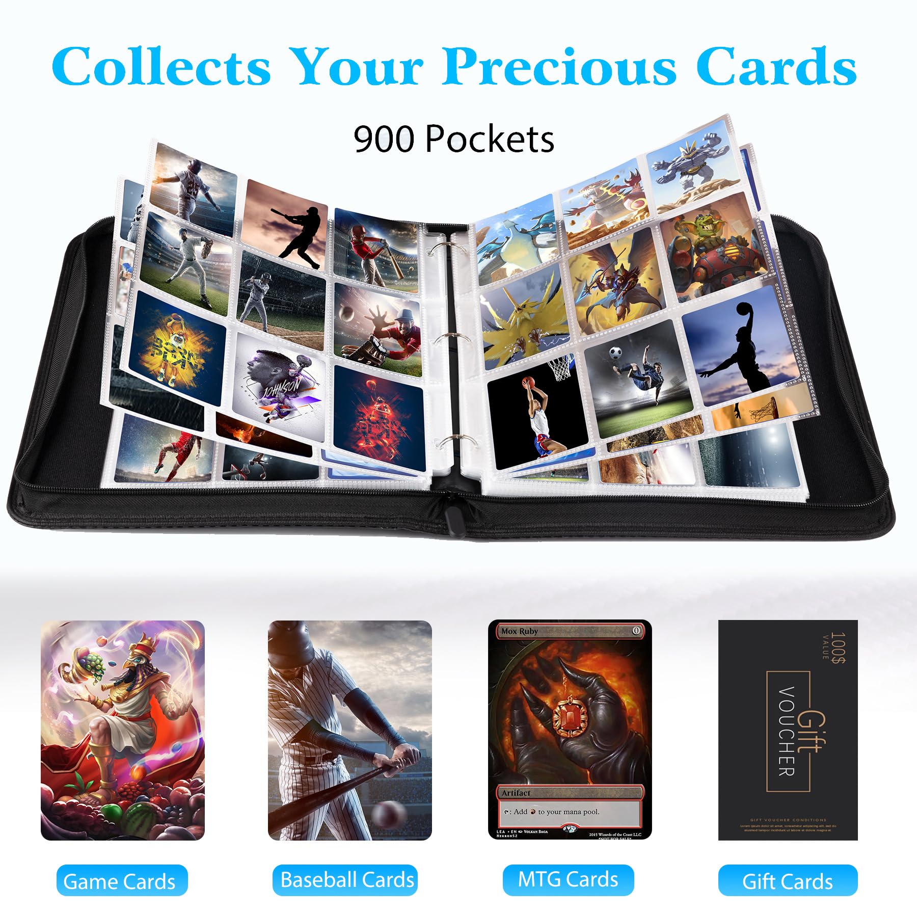 Ideal for football baseball basketball cards and other standard cards