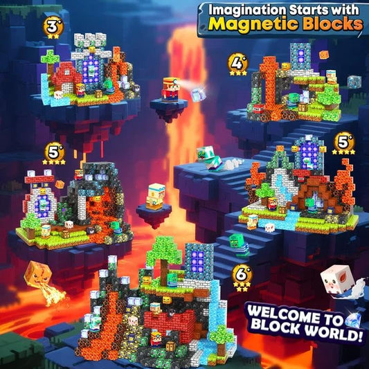 Wotolit magnetic blocks build cubes kit promoting tactile exploration and fine motor skills