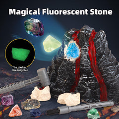 Woumserta Volcano Dig Kit gemstone rocks for exploration.