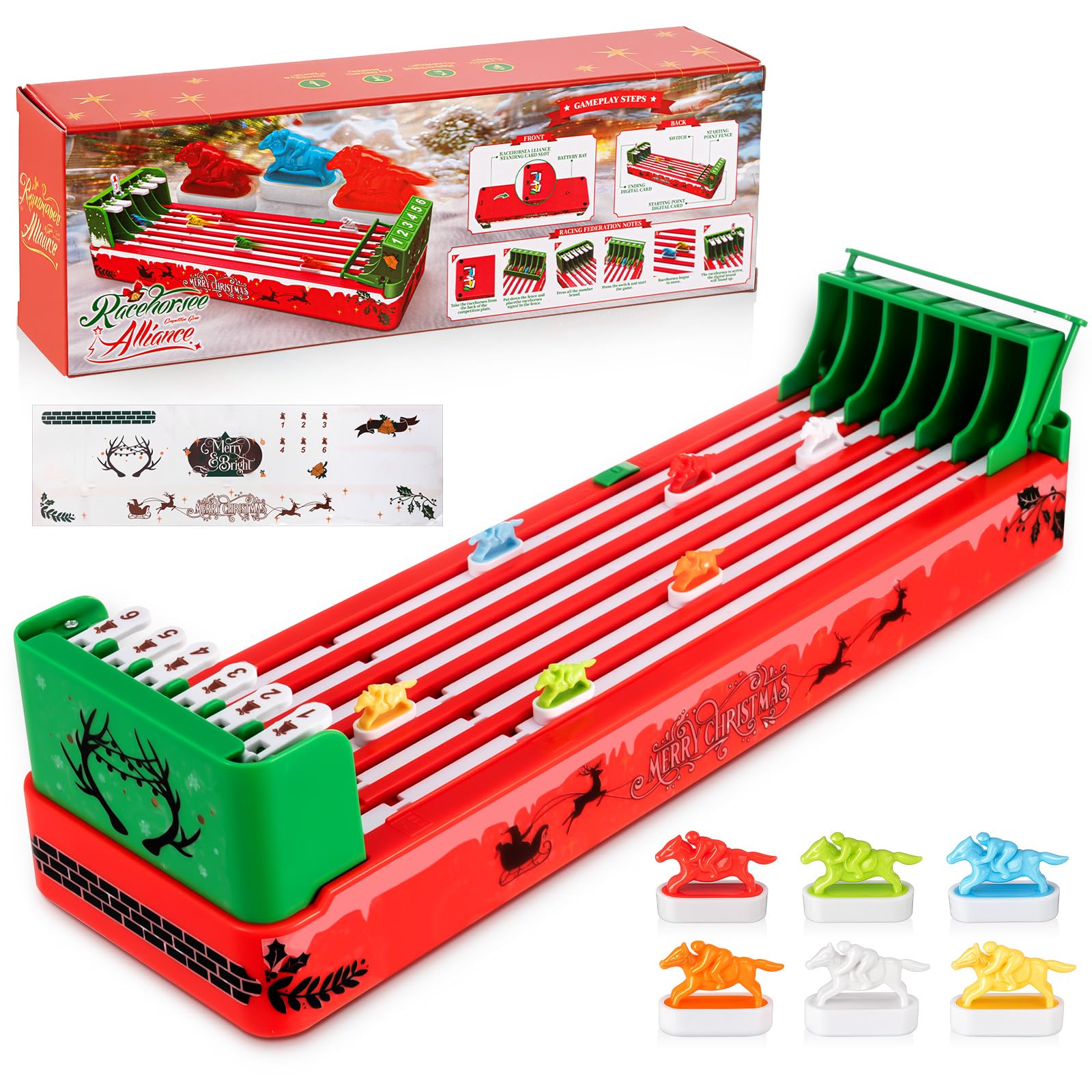 Wovnet derby horse race board on table for family fun.