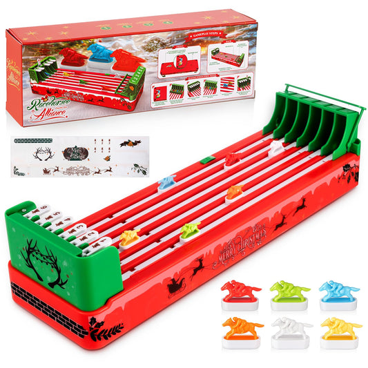 Wovnet derby horse race board on table for family fun.