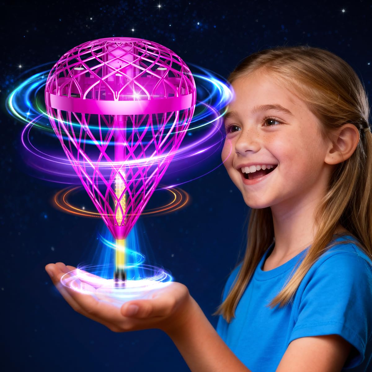 wow97e Flying Orb Ball in hand for active play and easy tossing.