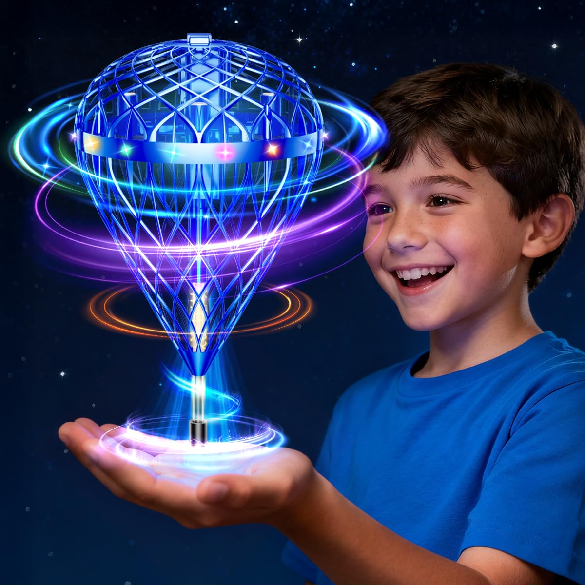 wow97e Flying Orb Ball Toy LED flight glow enhances indoor play for kids
