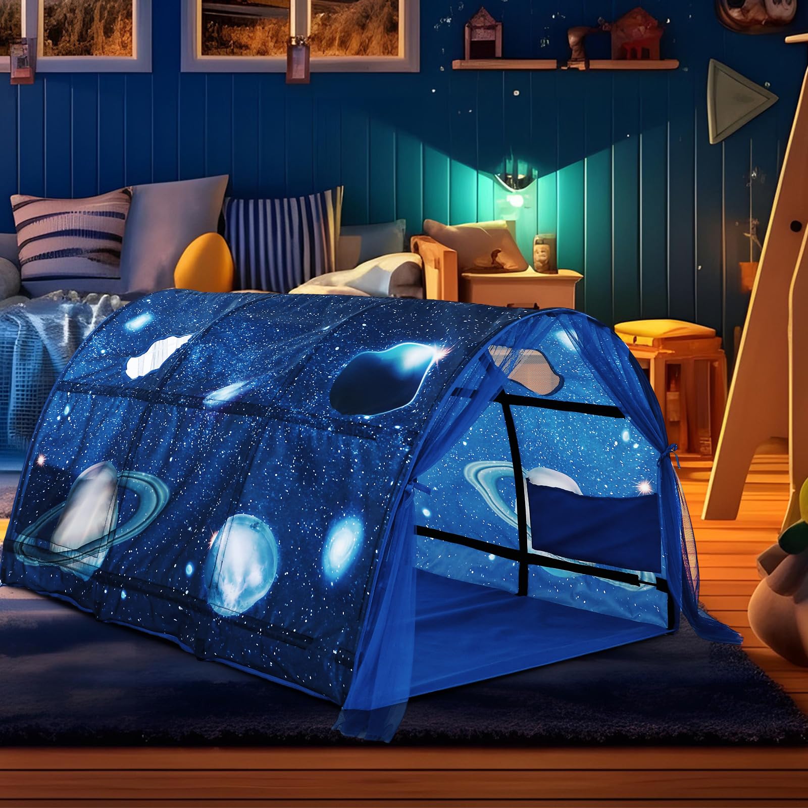 Wowangce Galaxy Twin Bed Tent suitable for indoor camping adventures