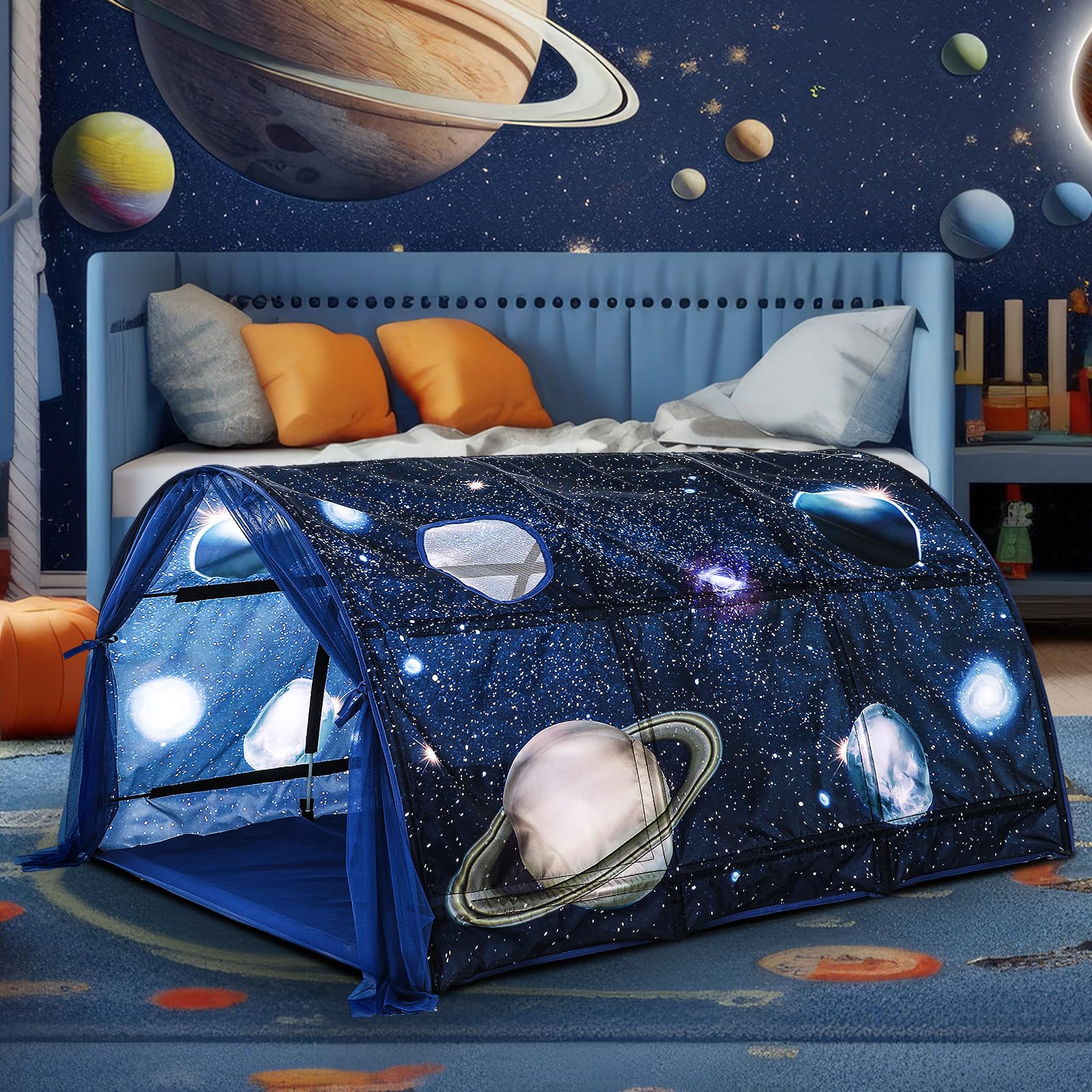 Wowangce Galaxy Twin Bed Tent ideal for galaxy-themed parties