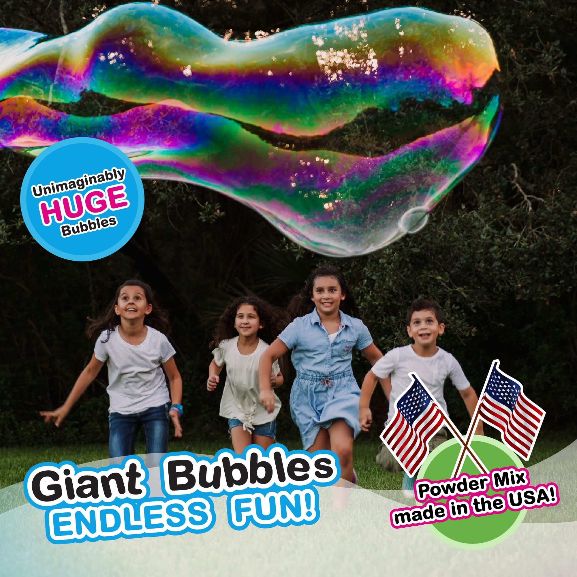 WOWMAZING bubble wand set in action for kids’ bubble play.