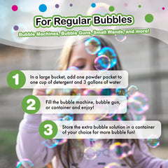 WOWMAZING dish detergent is turned into large bubbles with the powder.