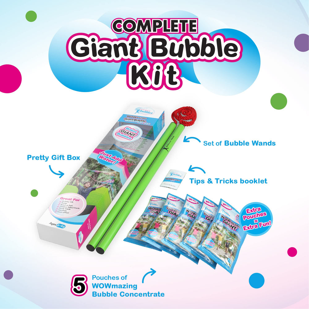 WOWMAZING two-handle wand lets kids craft extra-large bubbles