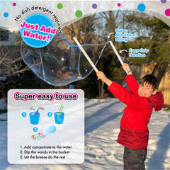 WOWMAZING kid-friendly bubble toy ideal for birthdays and outdoor play.