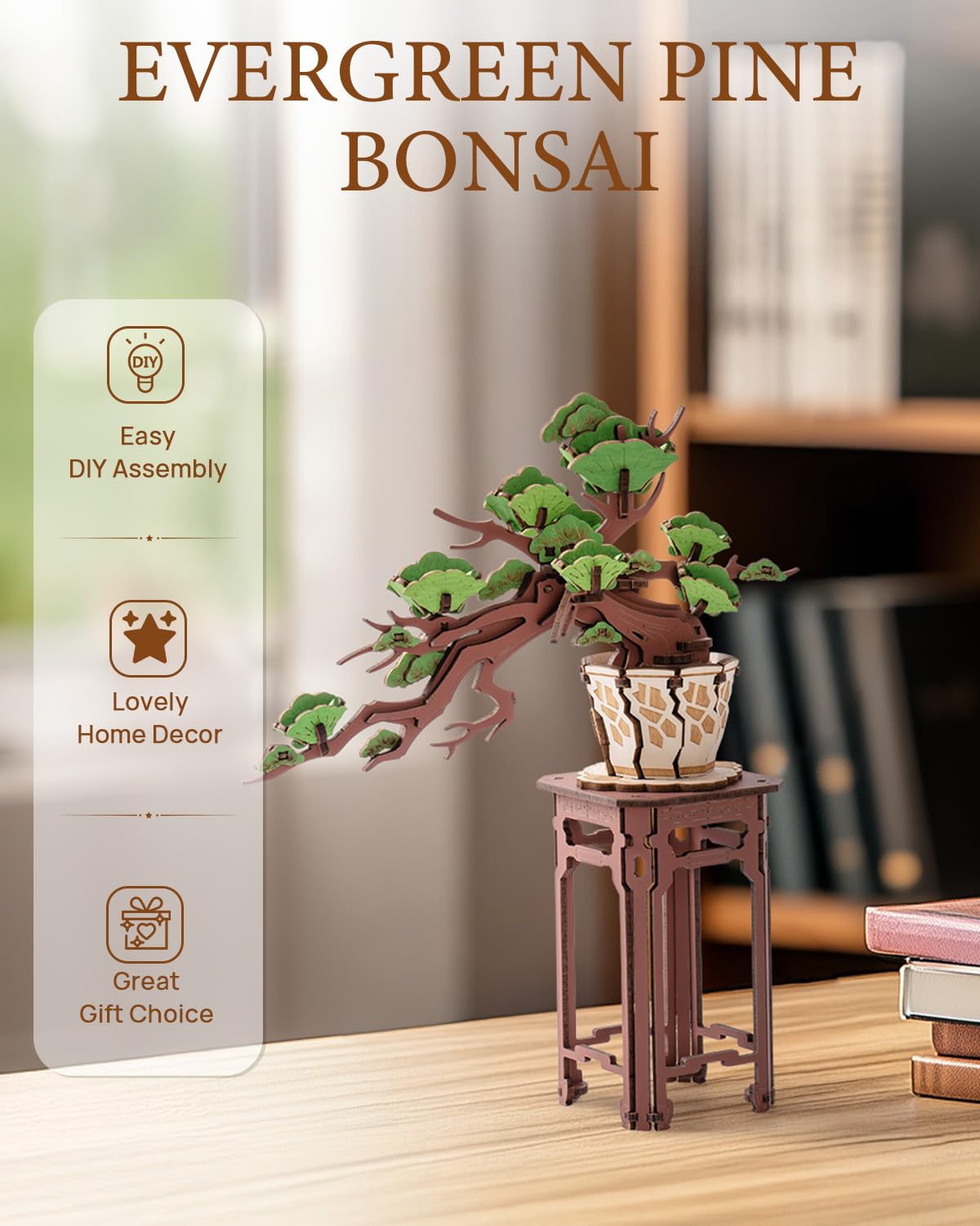 Wowood 3D puzzle for adults DIY kit pieces laid out for building