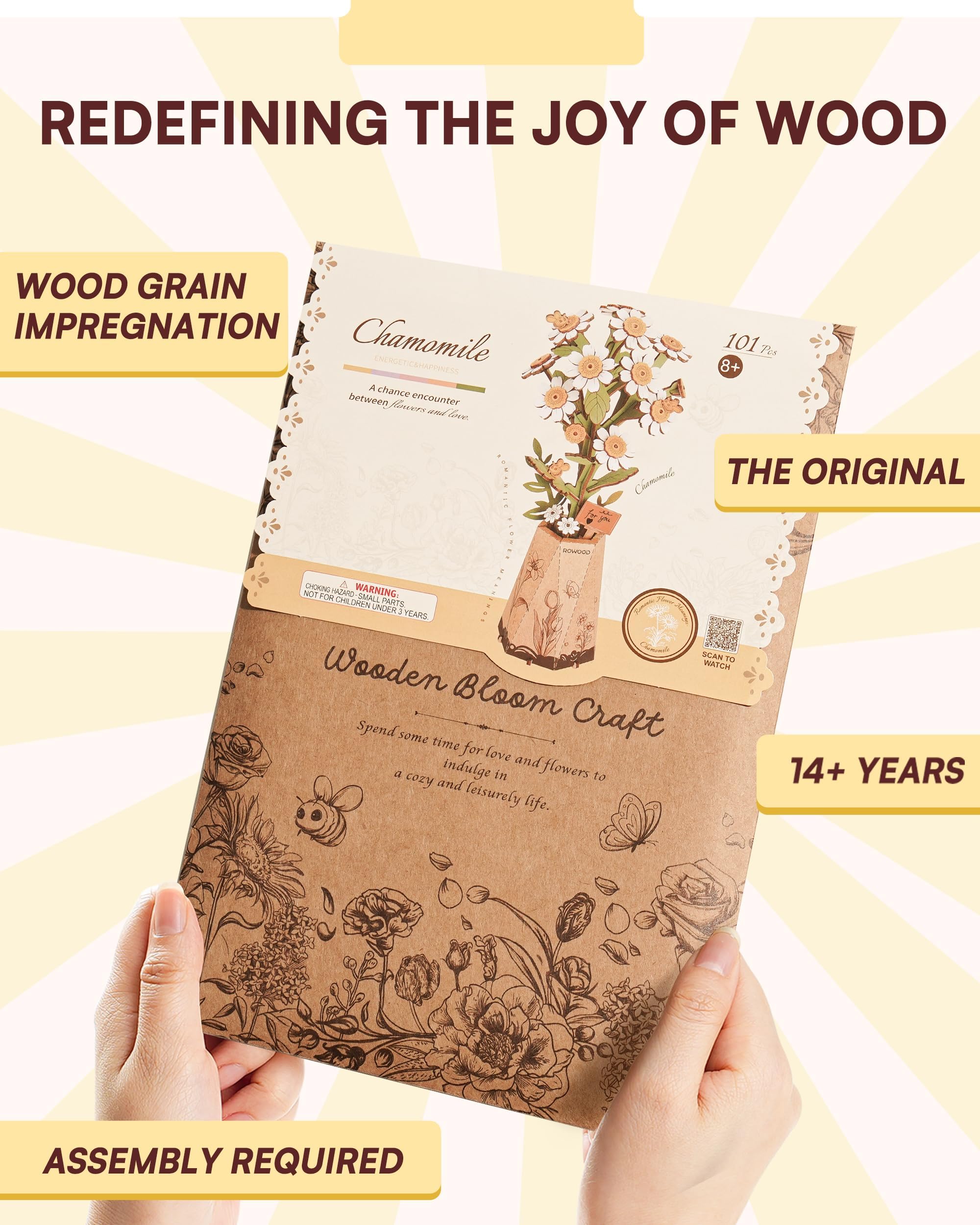 Wowood Chamomile puzzle assembly captures patience and concentration