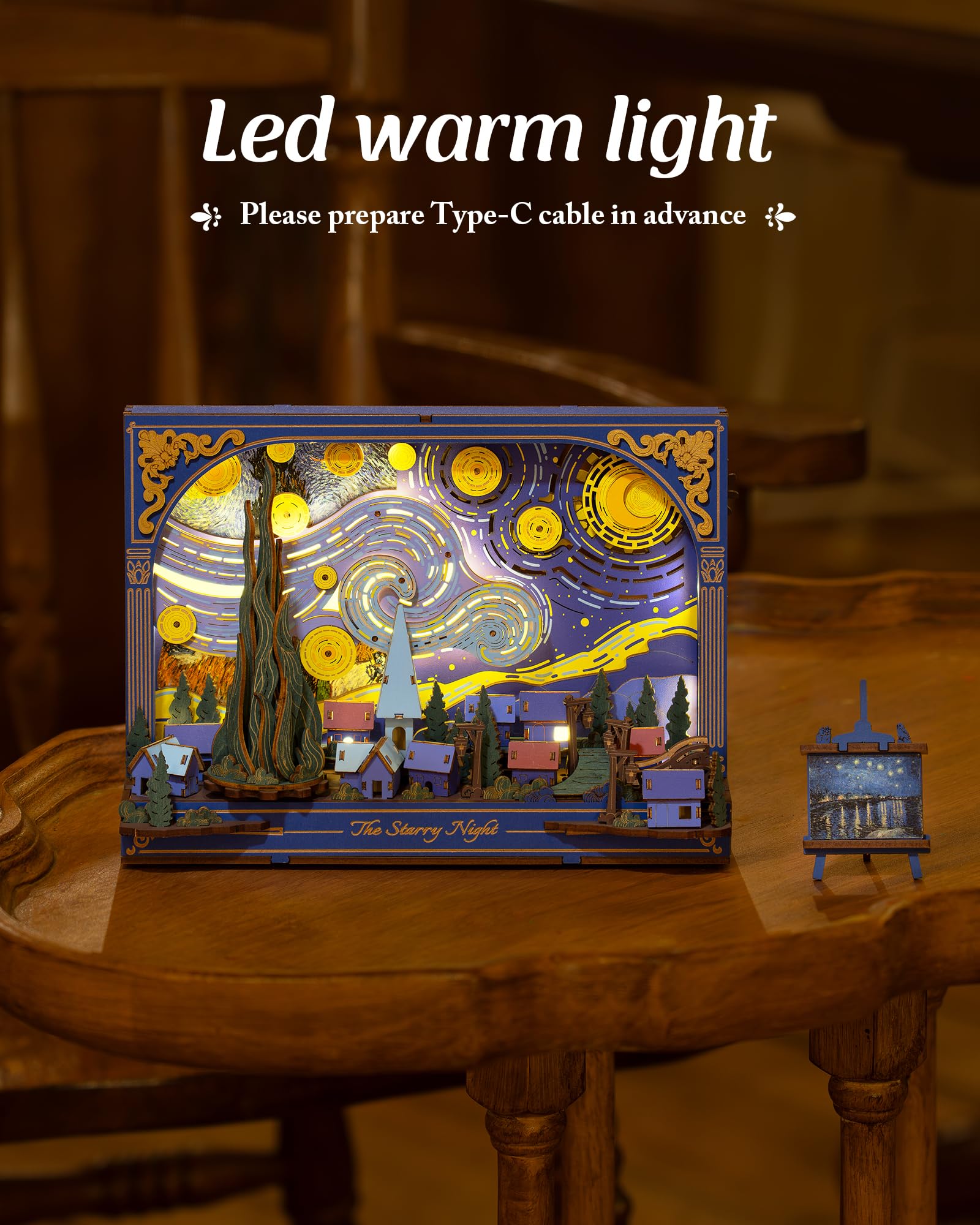 Wowood LED lighting adds ambient glow to any display setup.
