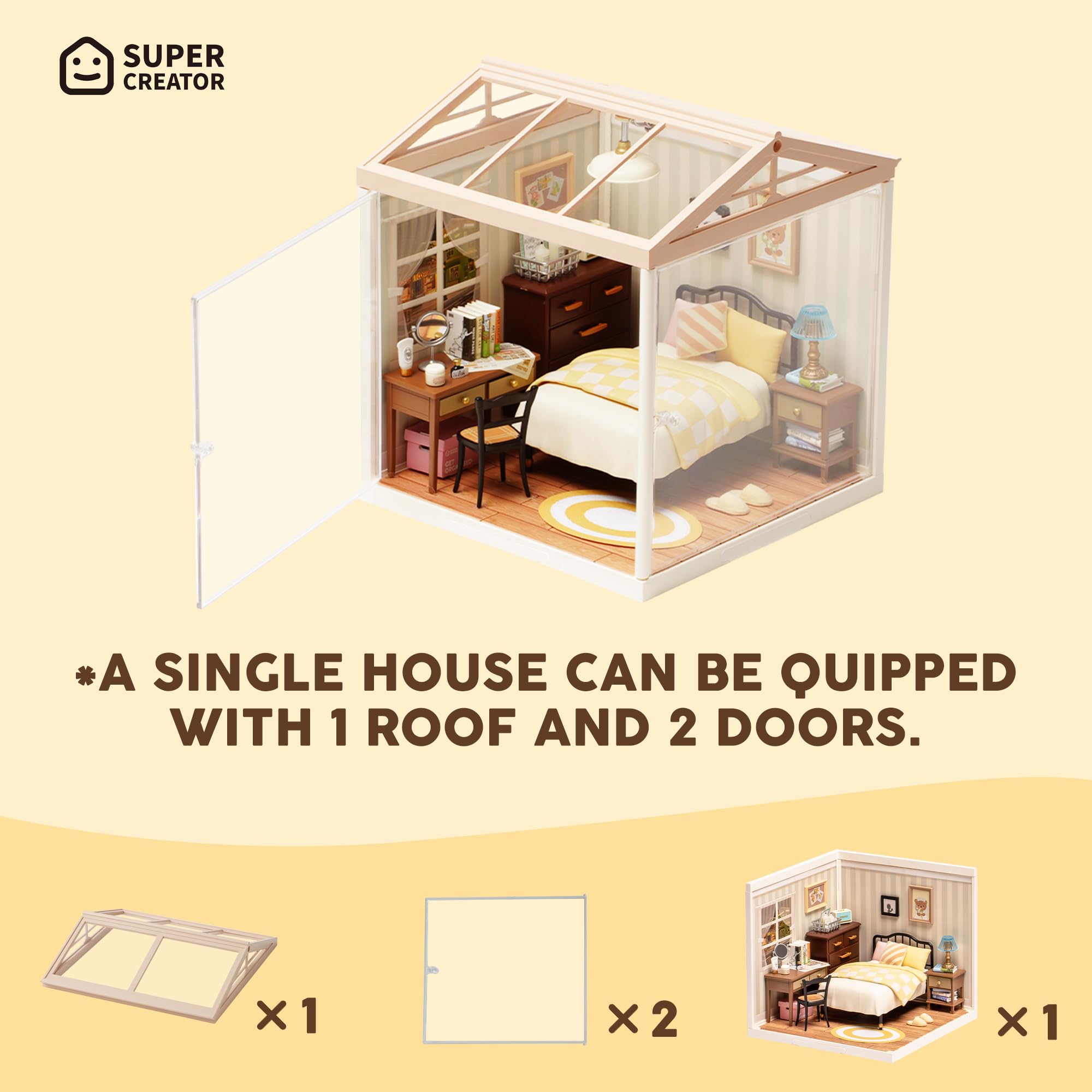 Wowood miniature house collection decor idea—charming shelf-worthy piece for any space.