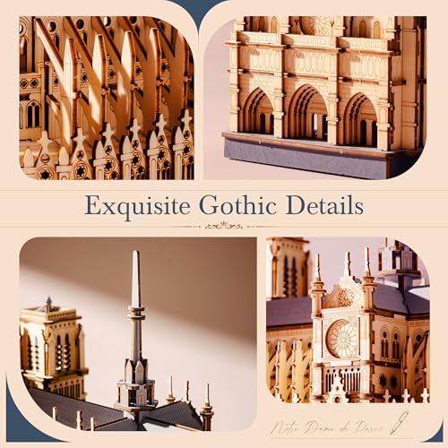 Wowood Notre Dame cathedral pieces in progress invite a relaxing DIY build.