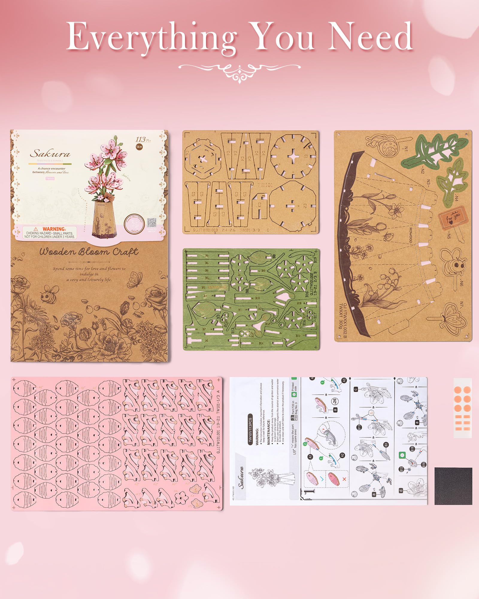 Wowood Sakura desk decor demonstrates creative potential and imaginative play.