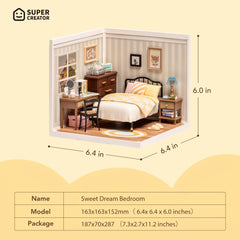 Wowood sweet dream bedroom display—assemblable decor with a cozy, imaginative vibe.
