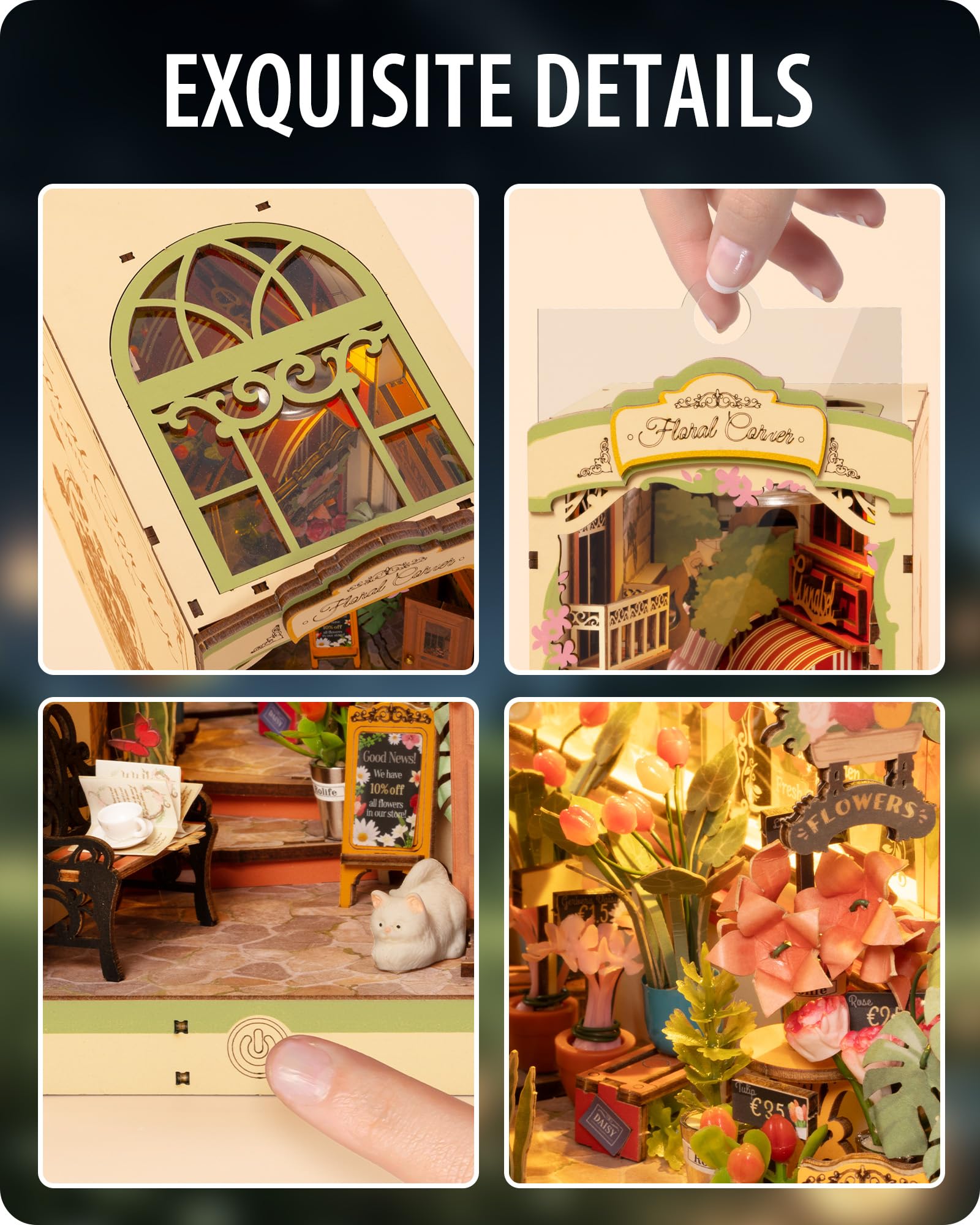 Wowood vibrant flower palette brings soft botanical hues.