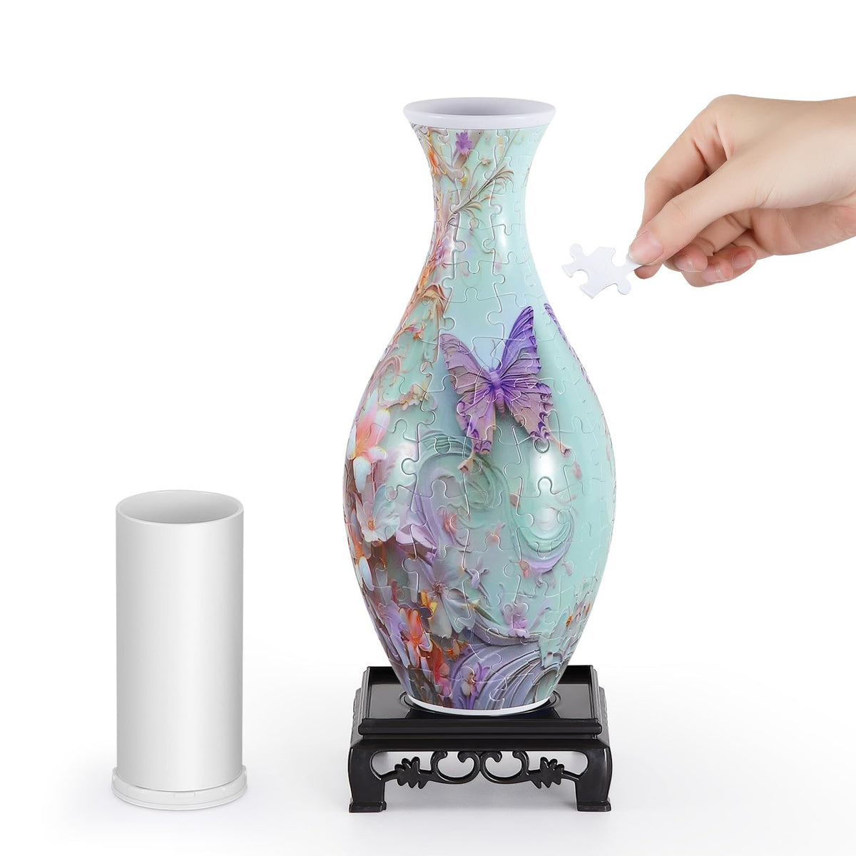 Wowsome 3D Puzzle Vase assembly demonstrates tool-free snap-fit construction