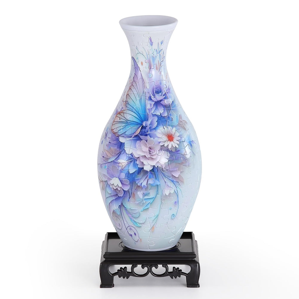 Wowsome 3D puzzle vase side view highlights interlocking pieces and stability.
