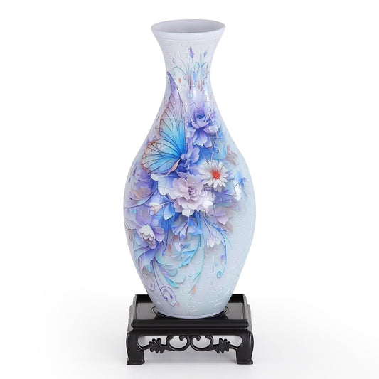 Wowsome 3D puzzle vase side view highlights interlocking pieces and stability.