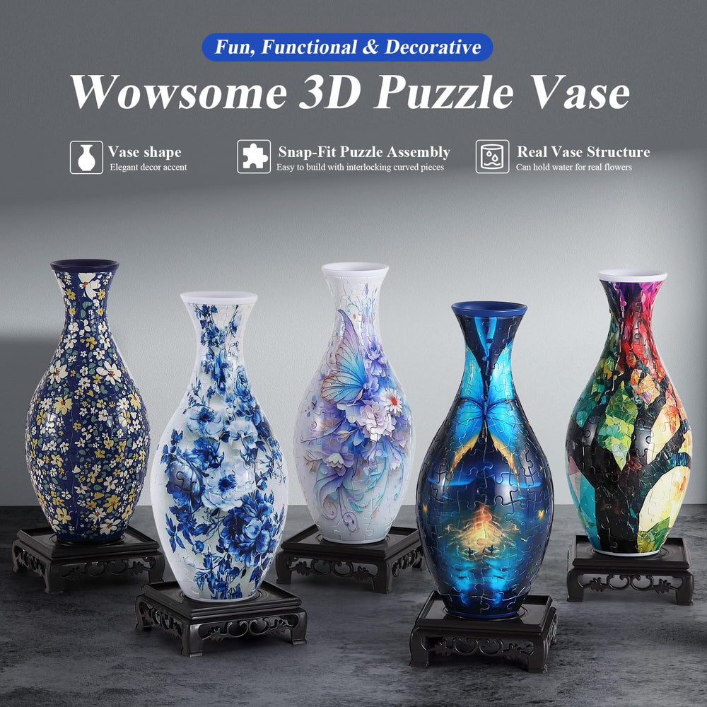 Wowsome 3D Puzzle Vase top opening suitable for single stems or small bouquets