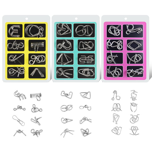 Woyuosn metal brain teaser puzzle ring: interlocking pieces improve problem-solving and focus.