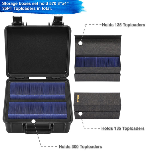 WPGEAR 570-toploader capacity box set keeps entire collection organized.