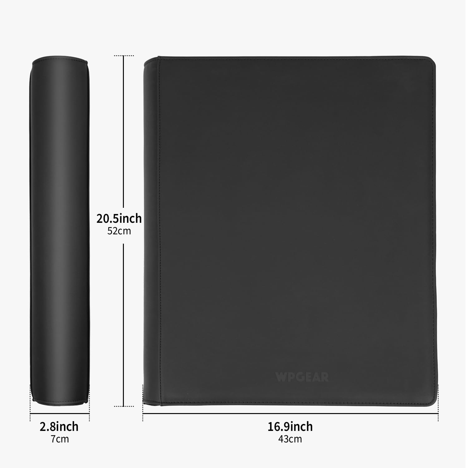 WPGEAR binder displaying cards through transparent pages