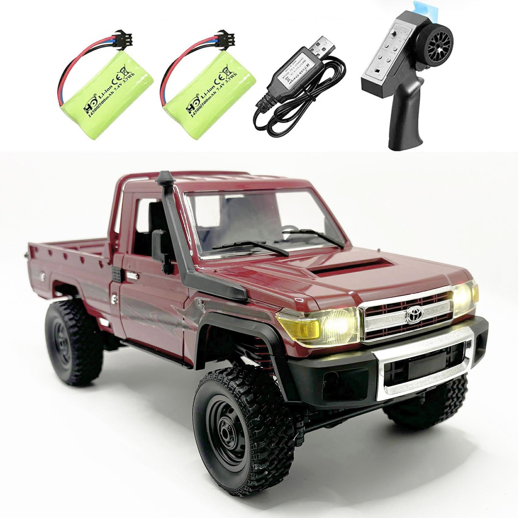 WPLDEWAN RC Rock Crawler 1/12 front view highlighting traction for off-road use