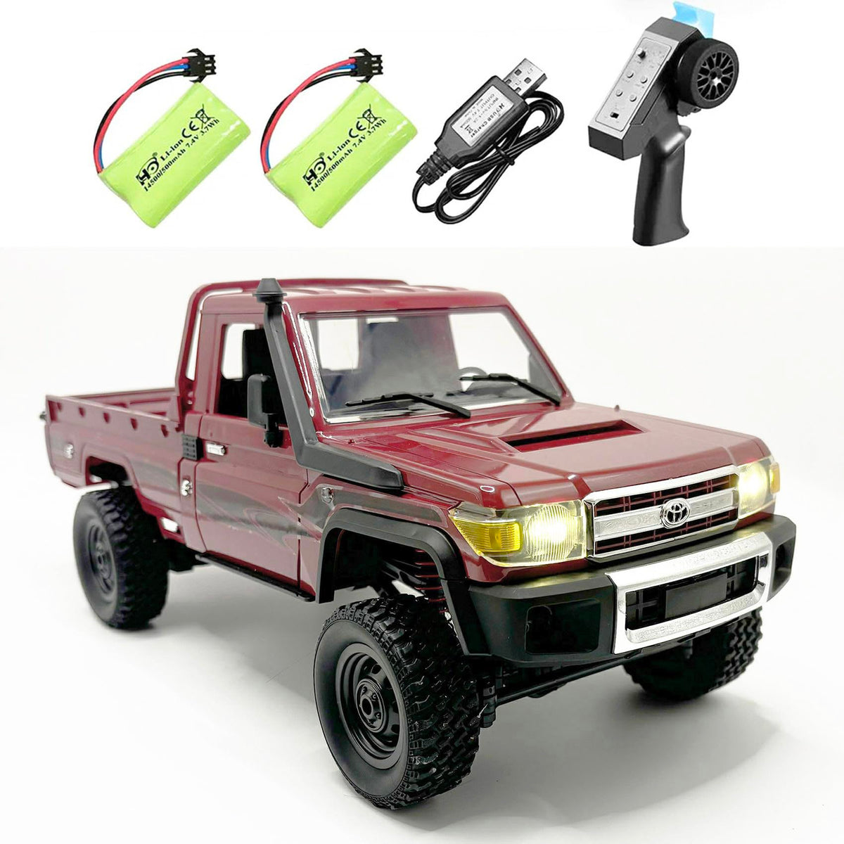 WPLDEWAN RC Rock Crawler 1/12 front view highlighting traction for off-road use