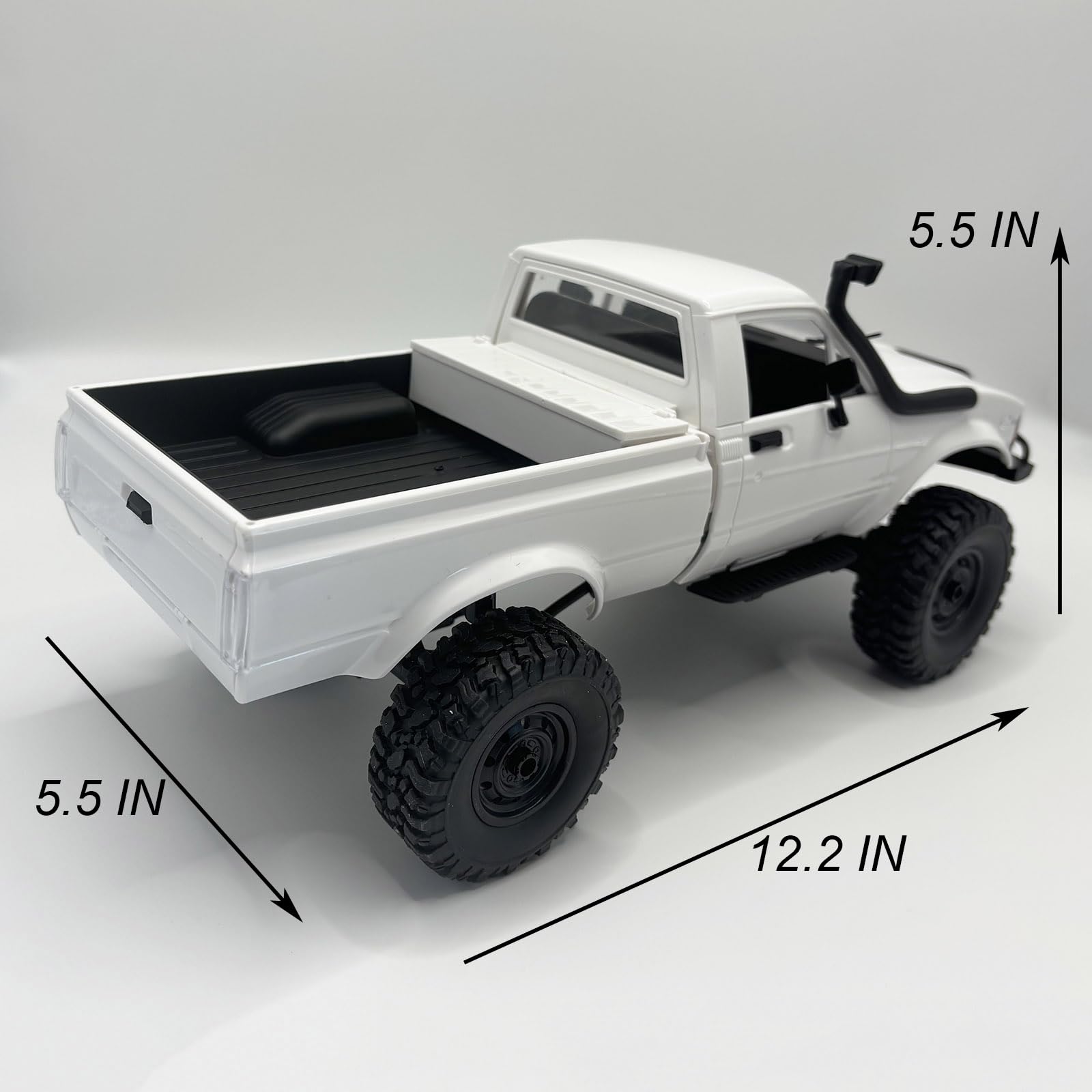 WPLDEWAN C24-1 metal chassis ensures durability on rough trails.