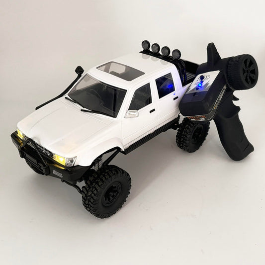 WPLDEWAN WPL C64-1 RTR off-road chassis in rugged terrain for realism.