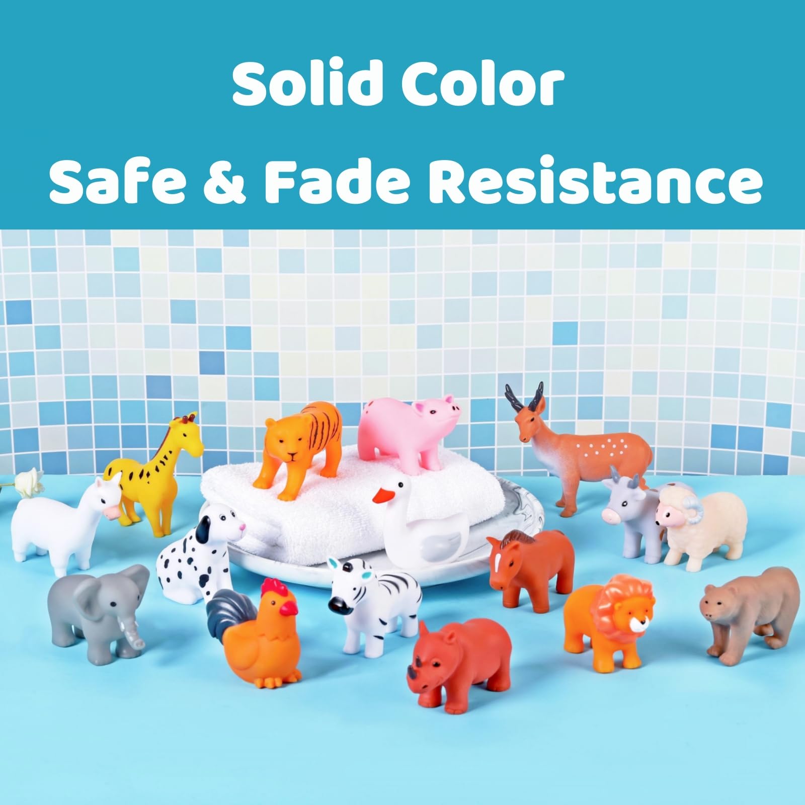 WQTHE Tiger bath toy promotes safe grip and imaginative pretend play during bath.