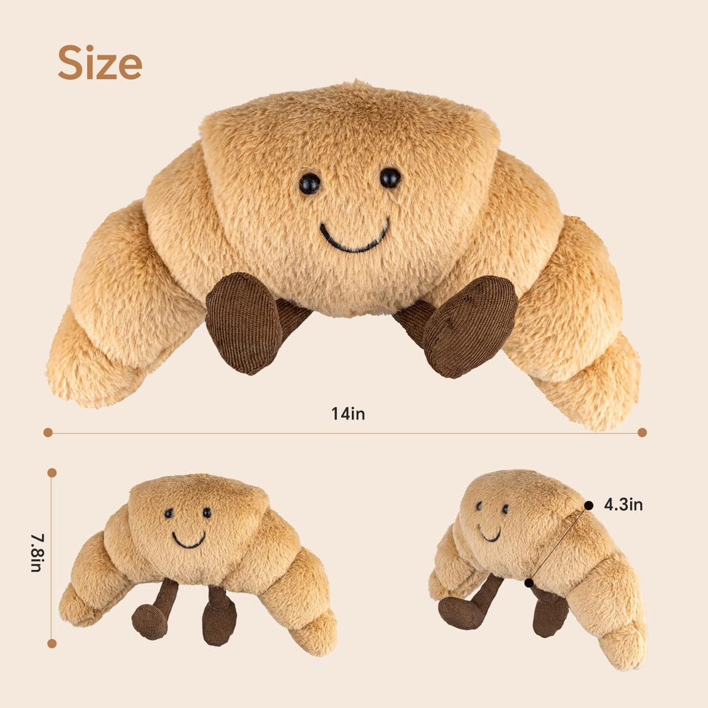 WqWqian Croissant Plush Toy care guide, easy spot cleaning and gentle washing.