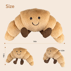 WqWqian Croissant Plush Toy care guide, easy spot cleaning and gentle washing.