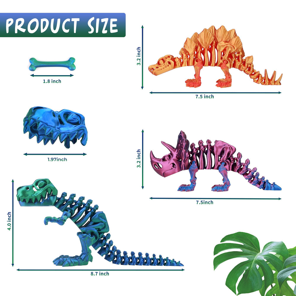 WQXWNFBA Stegosaurus dino skeleton with bone-like design for shelf art.