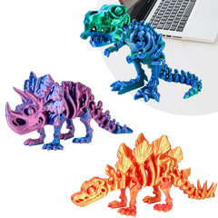 WQXWNFBA dino skeleton T-Rex with articulated joints for posable display.