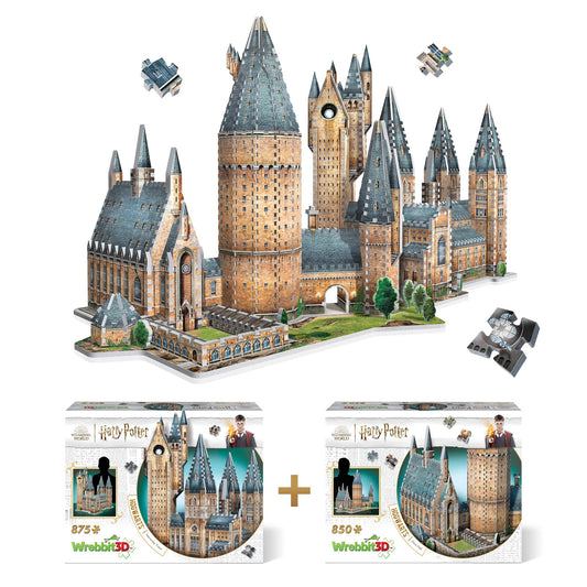 Wrebbit3D Hogwarts Castle puzzle cover showing iconic architecture for immersive build